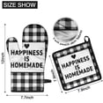 thumbnail image 6 of Happiness Is Homemade Kitchen Oven Mitt and Pot Holder Sets 2 Pcs for Baking, Cooking and Grilling, Heat Resistant Up To 392 °F, 6 of 7