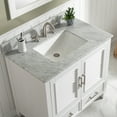 thumbnail image 4 of Estate 36" Single Sink Bathroom Vanity Set in White with Carrara Marble and Sink, 4 of 9