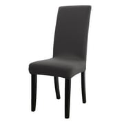 Washable Chair Covers Stretch Slipcovers Short Dining Room Black