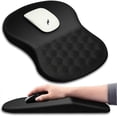 thumbnail image 1 of Ergonomic Mouse Pad Wrist Support with Massage Design, Wrist Rest Pain Relief Mousepad Wrist Support with Memory Foam&Non-Slip PU Base, Mouse, 1 of 5