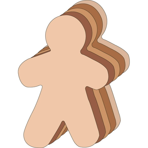 SHAPES ETC. Person Multicultural Super Cut-Outs- 8” x 10”