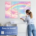 thumbnail image 5 of 8 Pack Art Acoustic Panels Sound Absorbing Abstract Fantasy pastel color Cute landscape Decorative Soundproof Wall Panels Self Adhesive for Nursery Game Room Bedroom 48"x32", 5 of 7