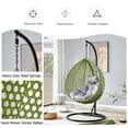 thumbnail image 3 of TesNus Green Egg Swing Chair with Stand, Hanging Wicker Egg Chair with Cushions and Pillow, Indoor Outdoor Lounge Chair for Patio Balcony Bedroom, 3 of 8