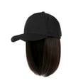 thumbnail image 6 of Synthetic Hat with Wigs Short Straight Bob Wig Baseball Resistant Wig] Cap H7U8, 6 of 8