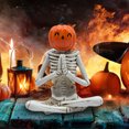 thumbnail image 4 of LSLJS Halloween Skeleton Pumpkin Ornament White Ghost Decoration Ghost Tree Stump Resin, Halloween Decorations, 4 of 6