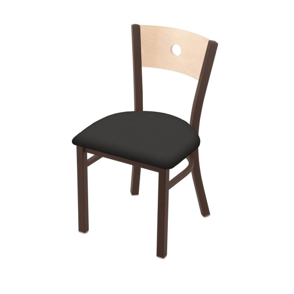 630 Voltaire 18" Chair with Bronze Finish, Natural Back, and Canter Iron Seat
