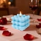 thumbnail image 1 of Vela aromática en forma de corazón | Decoración romántica de San Valentín con varios corazones | Adorno de cera ambiental de aromaterapia | Acento decorativo de mesa de larga duración | Blanco, 1 of 6