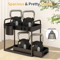 thumbnail image 2 of TAIMASI Adjustable 2-Tiers Bathroom Countertop Organizer, Black, 3 Pack, 2 of 6