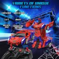 thumbnail image 3 of Wupuaait Transform Rc Cars, 2.4Ghz Remote Control Car 1:18 Scale Transforming Robot, One-Button Deformation 360Â°Rotation Car Toy Gifts for Boys 4-12, Red and Blue, 3 of 9