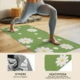 thumbnail image 4 of Green Daisy Flower Yellow Centers Pattern Hot Yoga Mat Towel Non Slip for Hot Yoga - Quick-Drying Yoga Mat Cover with 4 Corner Pockets with Travel Bag - Hot Yoga Towel Non Slip 70"x26", 4 of 6