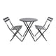 thumbnail image 1 of Juego de Muebles para jardín - Set de 3 Piezas Incluye una Mesa Redonda y Dos sillas Plegables para Exteriores - Patio, terraza (Gris Oxford), 1 of 8