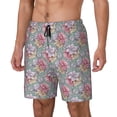 thumbnail image 2 of Uemuo Watercolor Butterflies Pattern Mens Swim Trunks Quick Dry Board Shorts with Mesh Lining, Stretch Beach Shorts Quick Dry No-Chafing Board Shorts-, 2 of 9