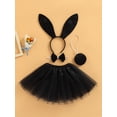 thumbnail image 3 of DcoolMoogl 4Pcs Bunny Cosplay Costume Toddler Girl Clothes Set Easter Costume Bunny Hair Band + Bow Tie + Tail + Tulle Skirt, 3 of 6