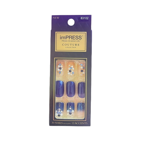 Kiss imPRESS Couture Collection Admire Press-On Nails Manicure KT32V01