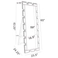 thumbnail image 6 of Tavin 24 x 65 Inch Geometric Frame Standing Mirror Silver, 6 of 6