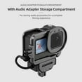 thumbnail image 3 of Camera Video Cage Metal Vlog Case Protective Housing with Cold Shoe Mount 52mm Filter Adapter Audio Adapter Storage Compartment Extension Accessory Replacement for 12/11/10/9, 3 of 7