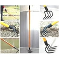 thumbnail image 2 of Ashman Online, 3 Various Assorted Garden Rakes  – Bow Rake, Garden Cultivator, and Garden Hoe, Black Color Metal Blade – Multipurpose Assorted Shovels with Strong Build 3 Pcs., 2 of 7