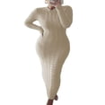 thumbnail image 1 of Robe Décontractée en Maille à Manches Longues pour Femmes, 1 of 5