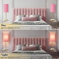 thumbnail image 2 of NATYSWAN Minimalist Table Lamp Set of 2, Nightstand Lamp for Bedroom Living Room, Modern Pull Chain Bedside Lamp with Marble Base, Fabric Shade, Small Desk Lamp for Home, Office, Reading, 2 of 10