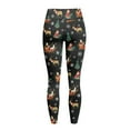 thumbnail image 6 of Renewold Santa Claus Sleigh Yoga Leggings for Women Yoga Pants with Pockets Athletic Tights Soft Basic Pants Casual Active Yoga Leggings for Workout Sports Disco Party, 3XL, 6 of 8