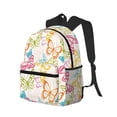 thumbnail image 2 of Lsque Retro Colorful Butterfly Classic Casual Backpack - Large Capacity Water-Resistant Backpack for School, Work, Travel, and Outdoor Activities, 2 of 8