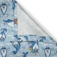 thumbnail image 5 of Ambesonne Cartoon Grommet Curtain, Friendly Seal, 50" x 120", Blue White Marigold, 5 of 6