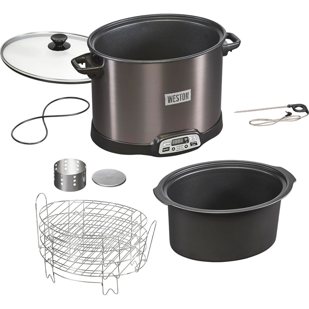 Weston 2-in-1 XL Programmable Slow Cooker and Electric Indoor Smoker (03-2601-W)