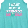 thumbnail image 2 of Instant Message - I Want To Be A Dinosaur -Not Princess - Toddler & Youth Girls A-line Dress, 2 of 5