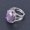 Amethyst, variant on Women's Natural Stone Ring Elegant Four Claw Inlaid Hollow Ellipse Alloy Ring Artificial Gem Semi Precious Stone Inlay Ring Daily Jewelry Gift For Women