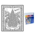 thumbnail image 2 of Christmas DIY Coloring Throw Blanket, Winter Holiday Decorative Soft Warm Cozy Blanket for Couch Sofa Bed, 2 of 5