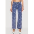 thumbnail image 4 of Women's Mid Rise Straight Leg Bow Print Jeans, 4 of 5