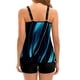 thumbnail image 3 of Trajes de baño Tankini Aolina para mujer, talle alto, azul, talla 22W, 3 of 6
