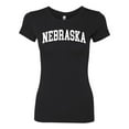 thumbnail image 2 of Wild Bobby State of Nebraska College Style Women Slim Fit Junior Tee, 2 of 6