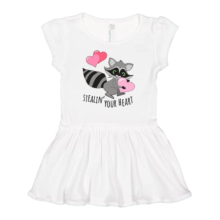 Inktastic Stealin' Your Heart Cute Raccoon Girls Baby Dress