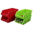 thumbnail image 2 of vintiquewise basicwise set of 4 plastic storage stacking bins, 2 of 3