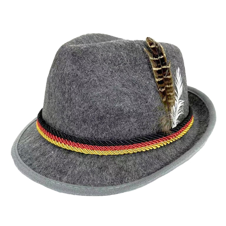 Aetherz Unisex Fedora Hat with Feather Decoration, Retro  display picture 2