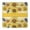 Yellow Dot Sunflower, variant on White Sunflower Pattern Square Fitted Tablecloth with Elastic Edge,Square Table Cover,Washable Elastic Table Cover for Home Kitchen Party Decor 34"x34"