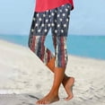 thumbnail image 3 of SELONE Fourth of July Yoga Pants Women High Waisted High Tights Summer holiday Pants Star Stripe Outfits Multicolor 3XL, 3 of 5