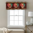 thumbnail image 3 of Black History Month Valance Curtain for Windows Vintage Red Yellow Green Love Heart in Hands Brown Rod Pocket Curtain Valances Short Window Treatments for Kitchen Bathroom Laundry 60 x 18 Inch, 3 of 9