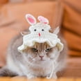 thumbnail image 2 of Gorro de gato tejido a mano, gorro de dibujos animados para disfraz Blanco Zulema  Gorro de gato de punto, 2 of 7