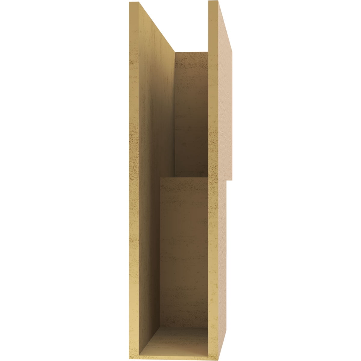 9"W x 36"D x 36"H Thin Chapel Hill Rough Cedar Woodgrain TimberThane Corbel, Primed Tan
