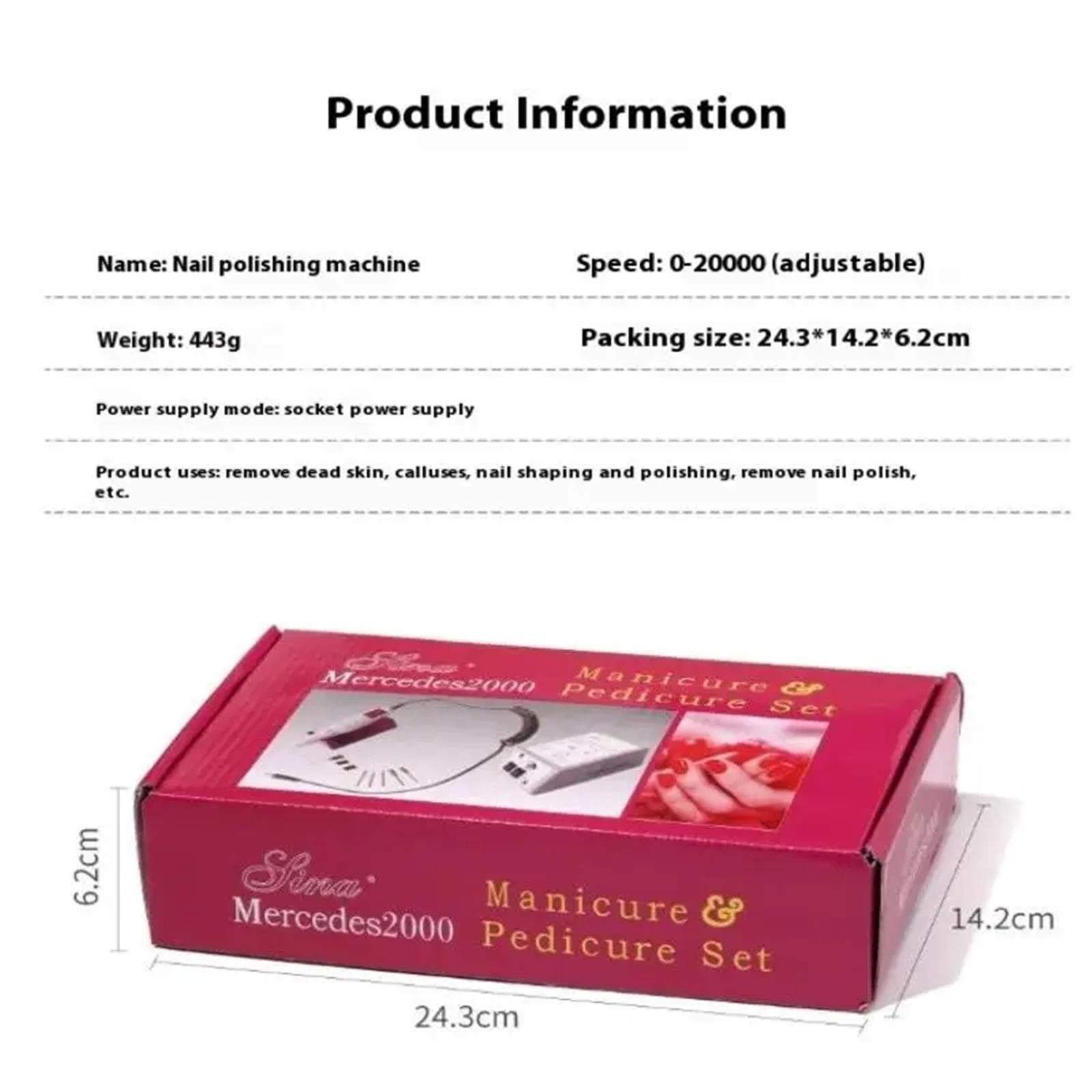 Portable Electric Nail Drill Machine Kit For Manicure Pedicure Gel Polish Removal Professional Salon Equipment With Polishing He