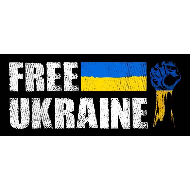 2 Pack I Stand with Ukraine Stickers, Support Ukraine Flag Sticker