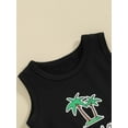 thumbnail image 6 of Musuos Toddler Boy Summer 2 Piece Outfits, 6 12 18 24M 3Y Crew Neck Sleeveless Letter Print Tank Tops + Elastic Waist Shorts Infant Set, 6 of 10