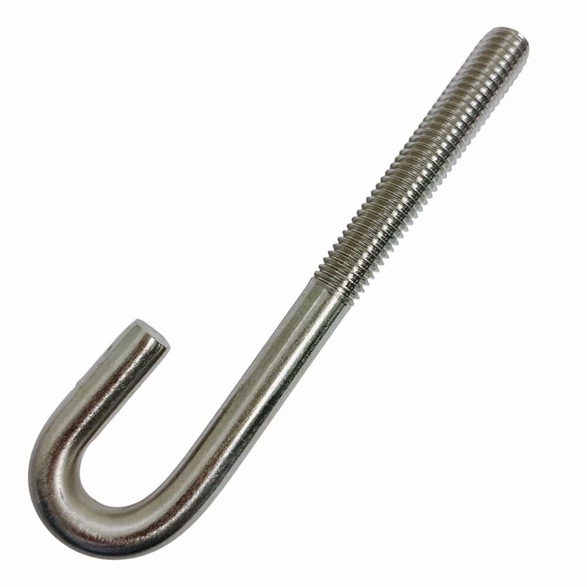 Zyler - Marine Boat 1/2" X 6" J Bolt Spring Hook J-Bolt J Hook Stainless Steel T316