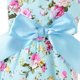 thumbnail image 3 of K&J Spring Summer Flower Print Cotton Cute Pet Dress Cat Dog Costume Outfit Clothes, 3 of 5