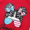 thumbnail image 5 of Girls 4th of July Outfit Toddler Patriotic Clothes 2 Piece USA T-Shirt Shirred Tiered Skirt Set for Little Girls Independence Day Memorial DStar Blue Short Sets for Little Girl Independence Day 5T, 5 of 5