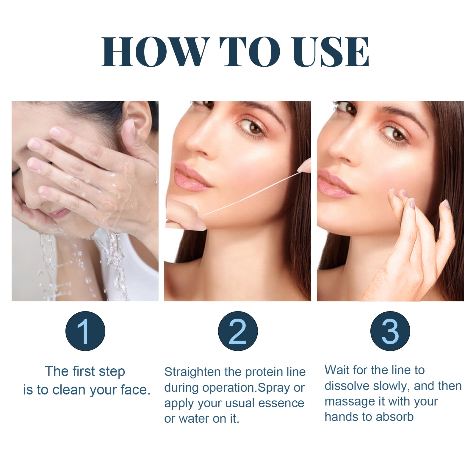 Alvantor Protein Line Anti-Wrinkle Hydrating Treatment, Soluble Collagen Thread for Skincare, 60pcs