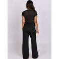 thumbnail image 3 of Outfit ANRABESS, suéter para mujer, pantalones anchos, talla S, color negro, 3 of 9