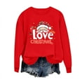 thumbnail image 6 of Xdegoge Santa Claus Christmas Sweatshirts for Women Crew Neck Long Sleeve Tops Xmas Tree Graphic Shirts Oversized Christmas Sweatshirts Women Holiday Sweatshirts for Women, Red L, 6 of 6
